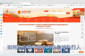 如何在信用中国查询失信被执行人