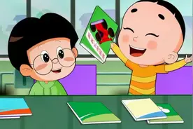 大头儿子好高兴呀！小明有很多的书，他们互相交换书本，太棒了。视频封面