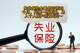 失业保险金最长可领35个月，代缴一档医保，月入个人账户近216元视频封面