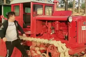 原声起动北大荒情怀车东方红75链轨拖拉机@DOU+小助手 @小螺号