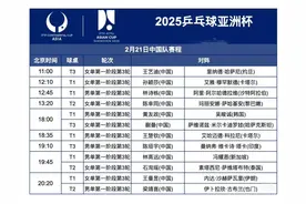 2025年乒乓球亚洲杯赛程21日赛程出来了，终于王楚钦不是最晚的了视频封面
