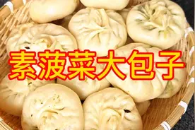 简单美味有营养的素馅菠菜大包子，皮软馅香真的太好吃啦，试试吧视频封面