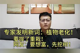 专家发明新词：植物老化！要拔了重栽！网友：要想富，先挖树！视频封面
