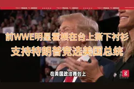 前WWE明星霍根在台上撕下衬衫支持特朗普竞选美国总统视频封面