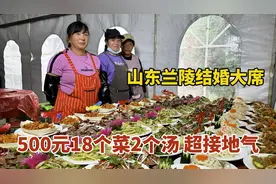 山东临沂，兰陵乡村结婚大席，500块钱18个菜2个汤，太得劲了视频封面