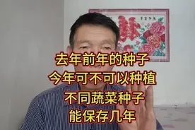 去年前年剩下的蔬菜种子，今年能不能种植？不同蔬菜种子保存几年视频封面