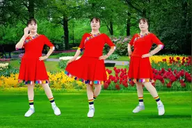 舞动青春广场舞《逛新城》网红新舞好听好看附背面演示