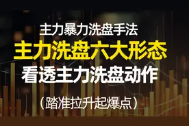 主力的暴力洗盘手法，洗盘六大形态，看透主力洗盘动作视频封面