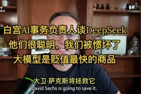 美AI负责人谈DeepSeek:他们很聪明，我们被惯坏了。视频封面