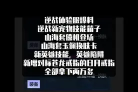 逆战体验服爆料，逆战新宠物技能箱子，山海套僚机登场，玉佩换肤视频封面