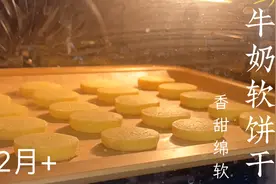 简单好吃的牛奶软饼干，清甜的奶香味，含水量高，软软的不噎不腻视频封面