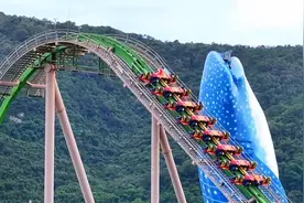 挑战珠海长隆鹦鹉过山车，国内最长最刺激的过山车。人在飞魂在追