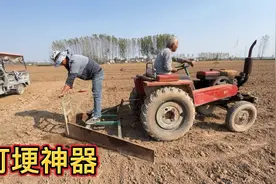 老家开始起垄打埂种小麦，用自制的打埂神器，省时省力效率高！视频封面