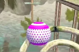 天空滚球向前冲，挑战闯关游戏，小球一路飞滚！ #游戏 #解压