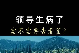 领导生病了，需不需要去看望一下？#职场 #大格局商业职场 #纵横职场视频封面
