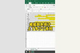 根据颜色统计上了多少个夜班#excel技巧 #office办公技巧 #文员零基础入门教程视频封面
