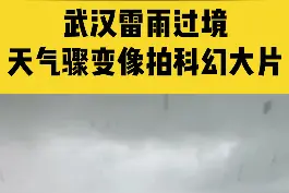 5月10日湖北武汉，雷雨过境导致天气骤变，网友：跟电影特效一样#武汉雷雨过境 #雷雨 @河南广播电视台民生频道视频封面