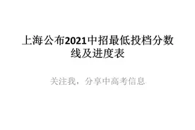 2021中考录取分数线及进度视频封面
