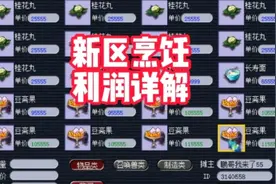 小柒说：梦幻西游新区烹饪利润详解