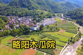 航拍陕西略阳木瓜院，地处陕甘交界，小村紧邻甘肃窑坪村视频封面