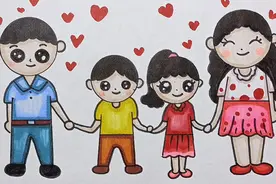 一起来画全家福#儿童简笔画 #简笔画 #一家人简笔画 #简笔画教程视频封面