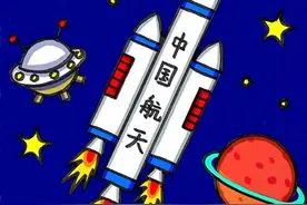 简单又好看的航天主题画一起画起来吧#简笔画 #画画 #航天儿童画 @抖音短视频视频封面