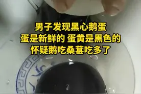 5月23日，浙江杭州。男子发现黑心鹅蛋，蛋是新鲜的，#蛋黄是黑色的 ，真是太奇怪了。#奇怪视频封面