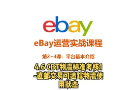 4.6 物流标准考核1直邮交易可追踪物流使用状态#ebay#ebay运营视频封面