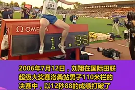 2006年7月12日，刘翔以12秒88的成绩打破110米栏世界纪录视频封面