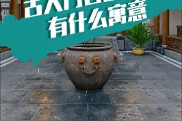 古人门口放水缸有什么寓意#庭院 #庭院设计 #景观设计 #中式庭院 #花园 #花园设计