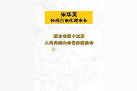 宋华英任邢台市代理市长#邢台视频封面