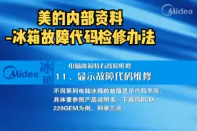 美的内部资料-美的冰箱故障代码表示的含义及维修方法视频封面