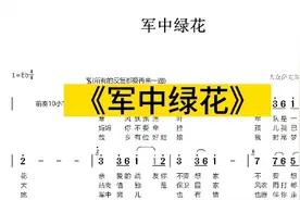 《军中绿花》动态简谱演奏#简谱 #萨克斯视频封面