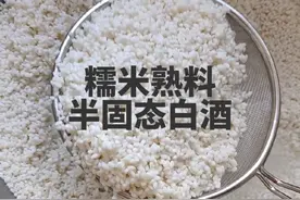制作糯米熟料半固态白酒。米类酿酒出酒率真高！又安全几乎没有甲醇，口感也不错，自酿一定得多玩玩糯米。#传统工艺酿酒 #纯粮酿造好喝不上头 #自制饮品 #酿酒人视频封面
