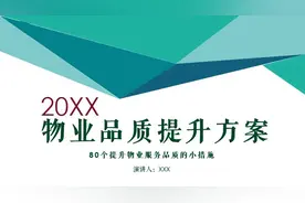物业公司服务品质提升方案PPT#物业 #物业管理 #PPT #PPT模板视频封面
