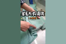 羊毛大衣真的能在家清洗吗？学会这一招，再穿十年还像新的一样#洗衣服#污渍轻松去除视频封面