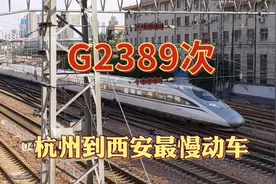 运行近12个小时，杭州到西安最慢动车G2389次，驶出郑州站视频封面