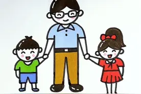 用字母O和H画我们和爸爸的合照，学会父亲节送给亲爱的爸爸吧#简笔画 #画画 #少儿美术视频封面