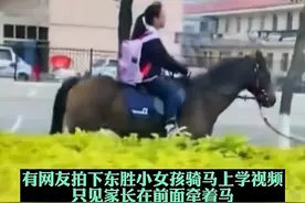 小女孩骑马去上学！内蒙古网友：完了完了，这下解释不清了...... 视频封面