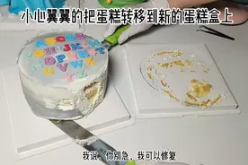 送坏了的蛋糕，你们都是怎么修复呢？#沉浸式做蛋糕视频封面