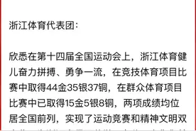 全省人民为之感到振奋和自豪！浙江省委省政府，致电祝贺第十四届全运会浙江体育代表团取得佳绩！#全运会 #浙江代表团 #贺电@抖音短视频 视频封面