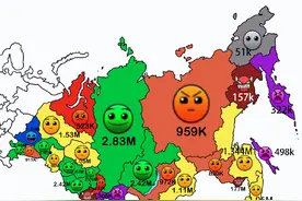 2010俄罗斯人口分布图（part 1）#人口分布图视频封面