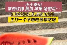 4月16日（采访时间），山东泰安，网友：所以爬完泰山胖了几斤？#泰山 #爬泰山 #万万想不到