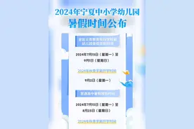 2024年宁夏中小学幼儿园暑假时间公布 #宁夏dou知道 #暑假 #最新消息 @抖音短视频视频封面