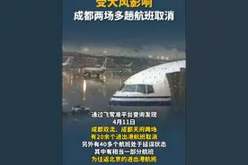 赶飞机注意！受大风影响，#成都两场多趟航班取消#！（四川发布）@抖音短视频视频封面