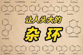 上期说了苯环，这期说杂环化合物！呋喃、噻吩、吡咯、咪唑、吡唑、哌嗪、吡啶、嘧啶、吲哚、喹啉、酞嗪、咔唑、菲啶、吩噁嗪…傻傻分不清楚，真是让人头大 #化学 #科研 #杂环化合物 #有机化学 #知识科普视频封面