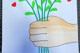 用拳头画母#亲节简笔画，简单又好看#母亲节视频封面