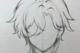 发怎么画？来看看头发的画法，猜到这是谁吗 #零基础学画画 #动漫手绘 #头发画法 #绘画教程 #二次元视频封面