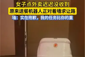 2月27日（发布时间）河南。女子点外卖迟迟没收到，原来送餐机器人正对着墙求让路，墙：实在抱歉，我的任务比你的重视频封面