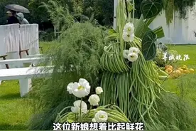 好实用的一场婚礼！耗时8小时用200多斤蔬菜布置场地，宾客：婚礼结束吃了一星期豆角，来源#小羊拍客@在长沙开院子的多多 #婚宴 #婚礼视频封面